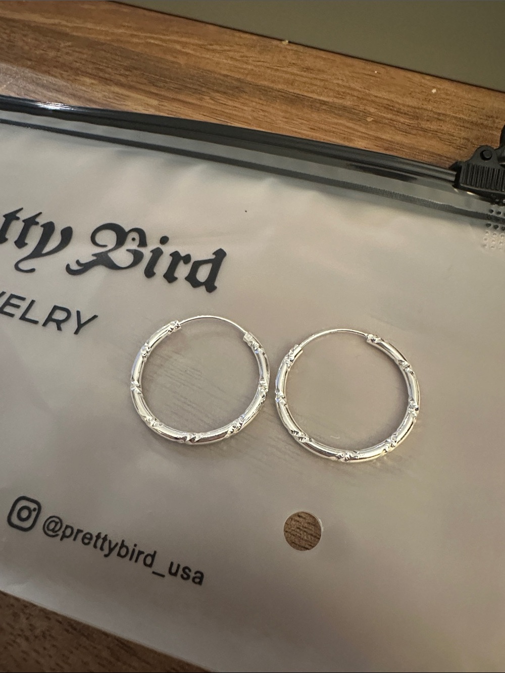 NEW White Gold Hoops - Pretty Bird Jewelry